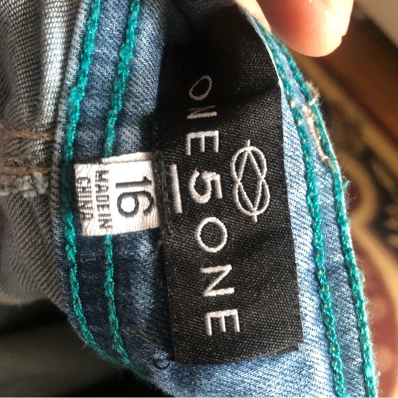 One 5 One Ankle Cropped Jeans with Slim Fit buttons bottom-size16-summertime - Picture 8 of 10